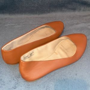 Leather Brown Flats 8.5 W